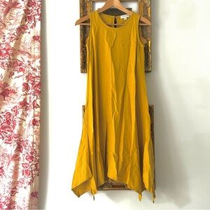 Cynthia Rowley Long Linen Mustard Sleeveless Dress